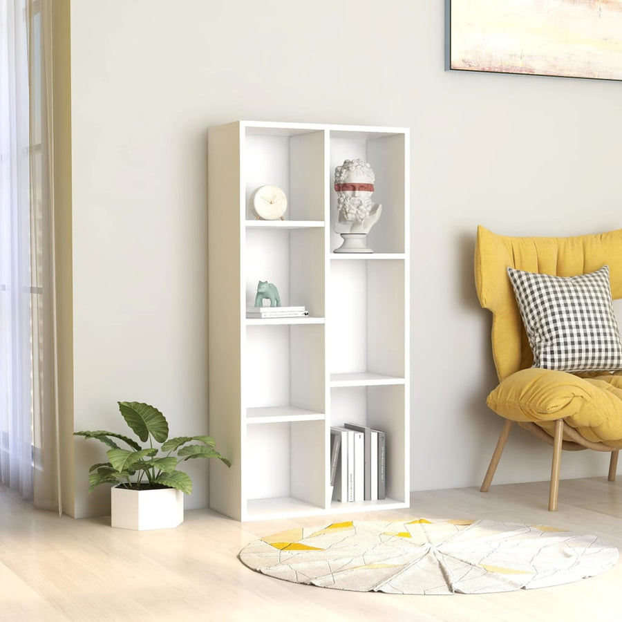 Boekenkast 50X25X06 Cm Bewerkt Hout Wit