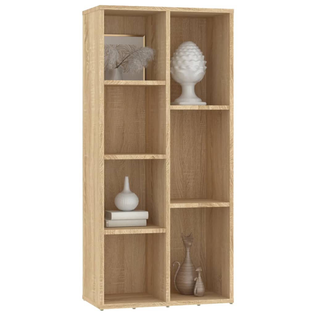 Boekenkast 50X25X06 Cm Bewerkt Hout Kleurig Sonoma eiken
