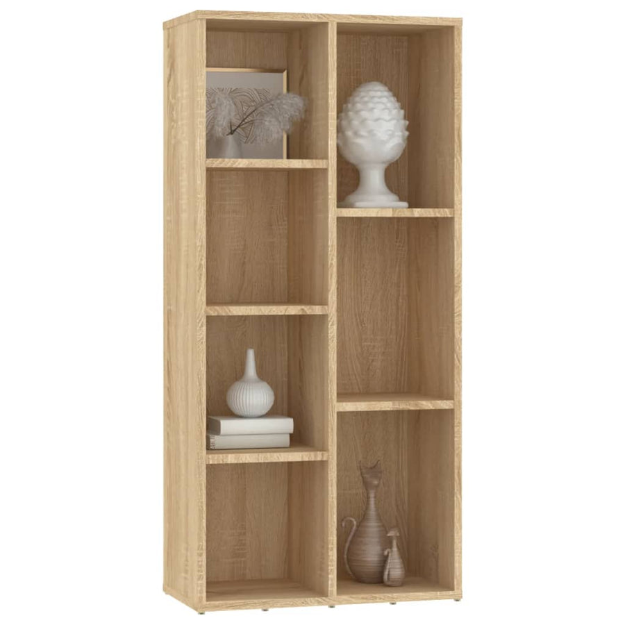 Boekenkast 50X25X06 Cm Bewerkt Hout Kleurig Sonoma eiken