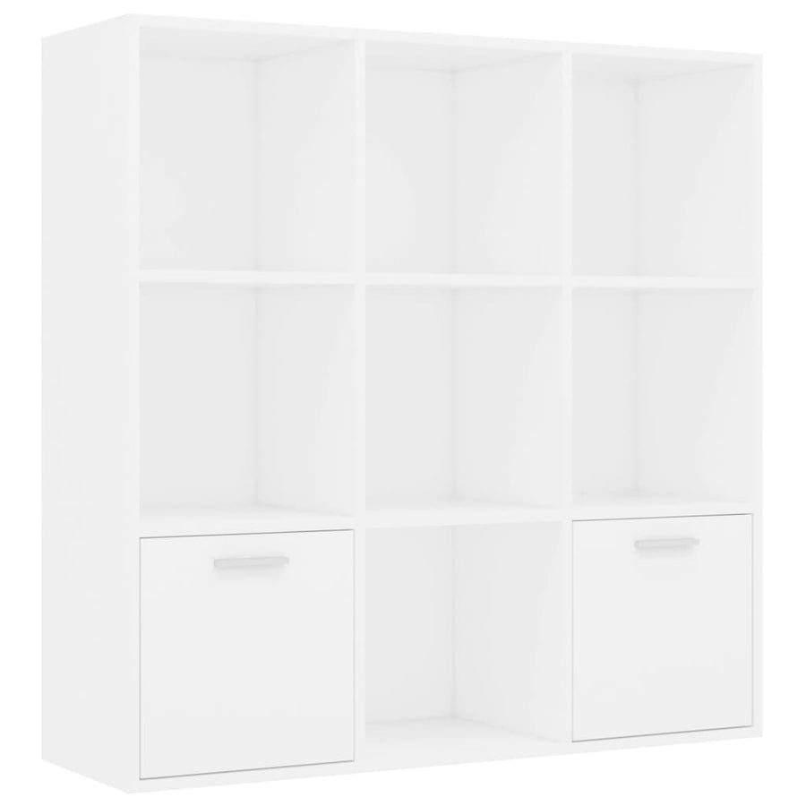 Boekenkast 98x30x98 cm bewerkt hout wit