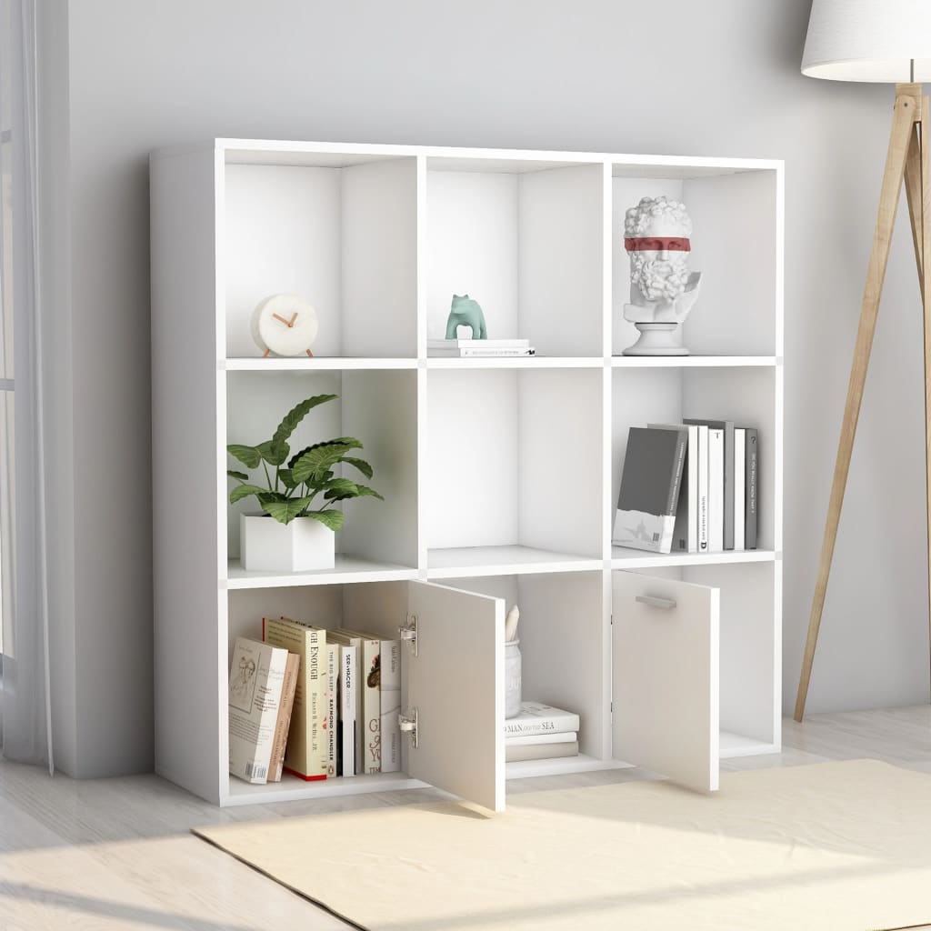 Boekenkast 98X30X98 Cm Spaanplaat Wit