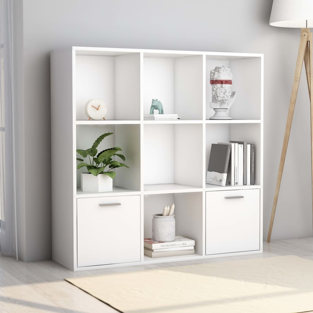 Boekenkast 98X30X98 Cm Spaanplaat Wit