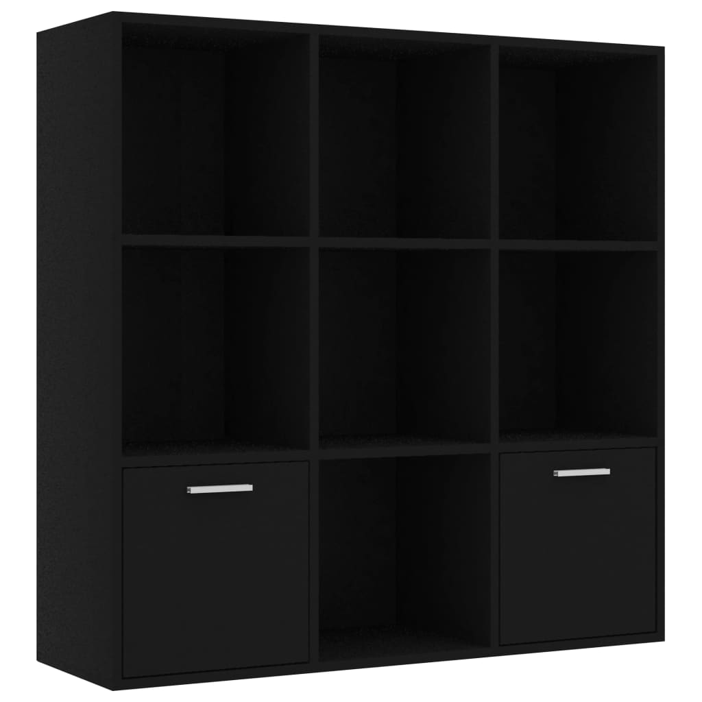 Boekenkast 98X30X98 Cm Spaanplaat Zwart