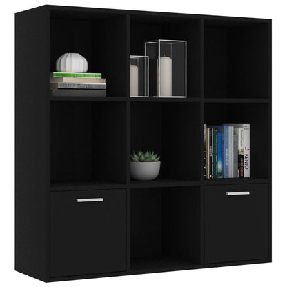Boekenkast 98X30X98 Cm Spaanplaat Zwart