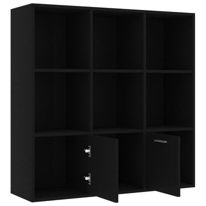 Boekenkast 98X30X98 Cm Spaanplaat Zwart