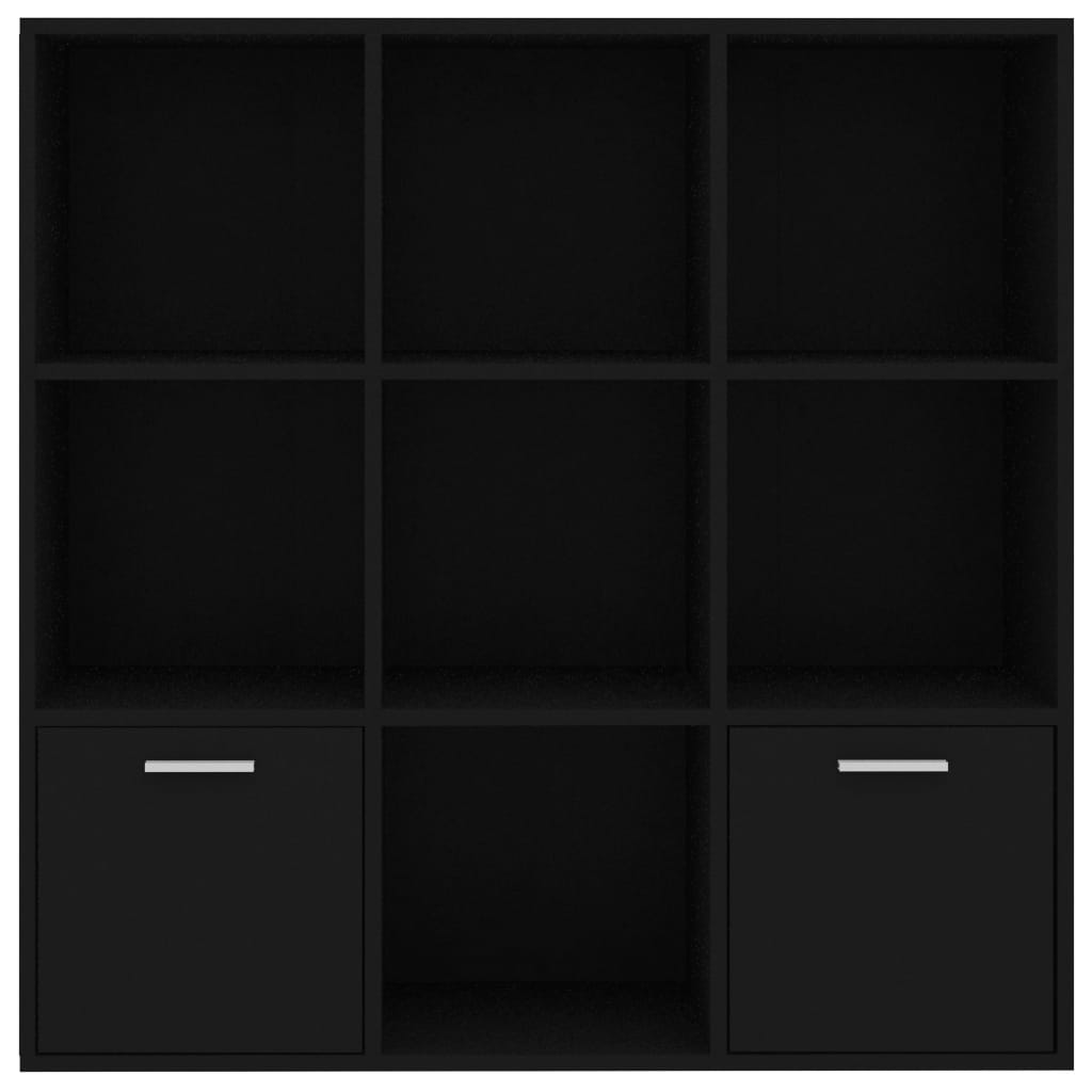 Boekenkast 98X30X98 Cm Spaanplaat Zwart