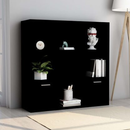 Boekenkast 98X30X98 Cm Spaanplaat Zwart