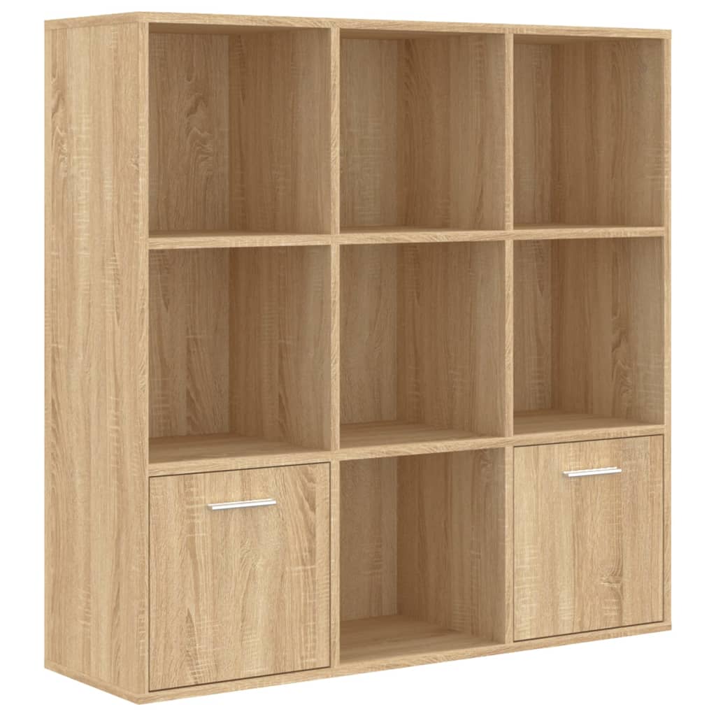 Boekenkast 98X30X98 Cm Spaanplaat Kleurig Sonoma eiken
