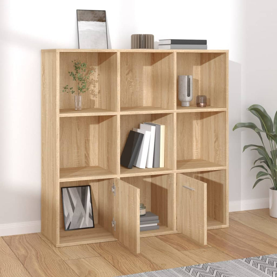 Boekenkast 98X30X98 Cm Spaanplaat Kleurig Sonoma eiken