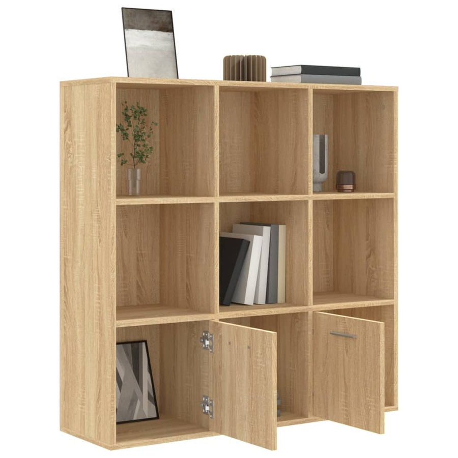 Boekenkast 98X30X98 Cm Spaanplaat Kleurig Sonoma eiken