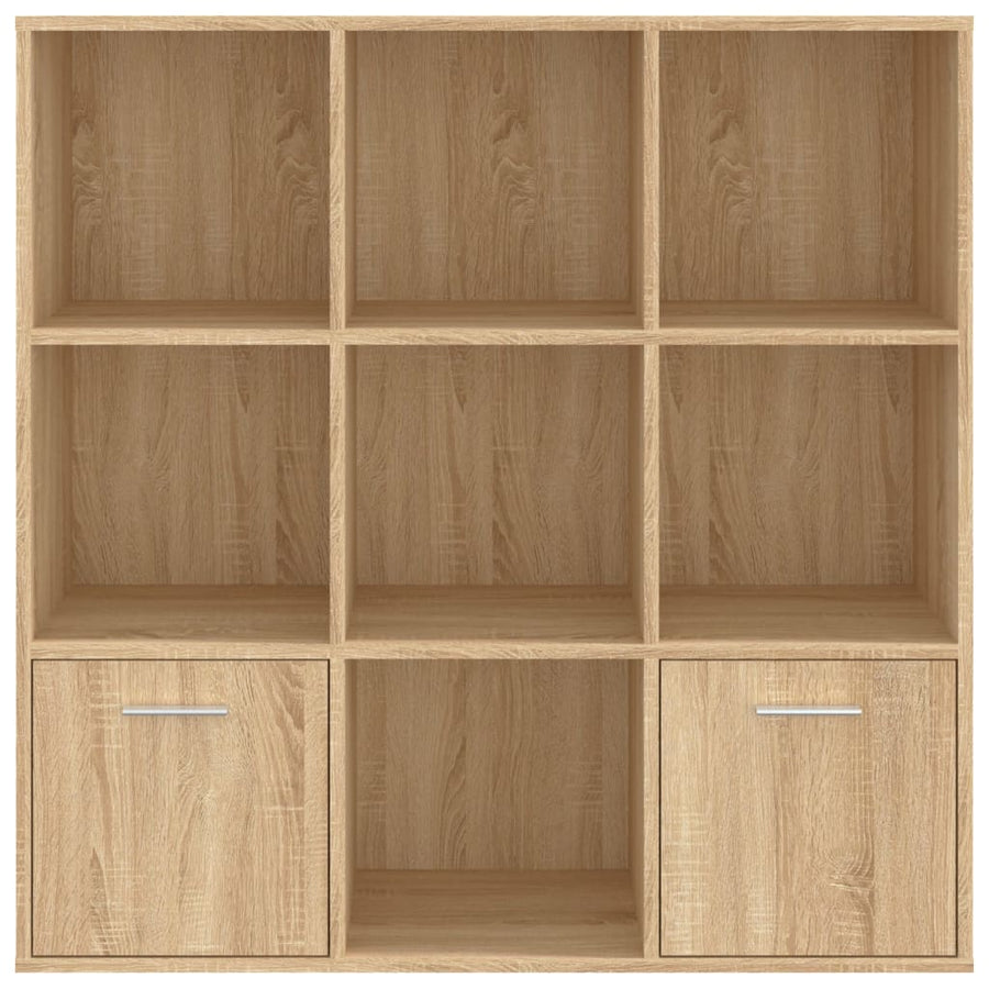 Boekenkast 98X30X98 Cm Spaanplaat Kleurig Sonoma eiken
