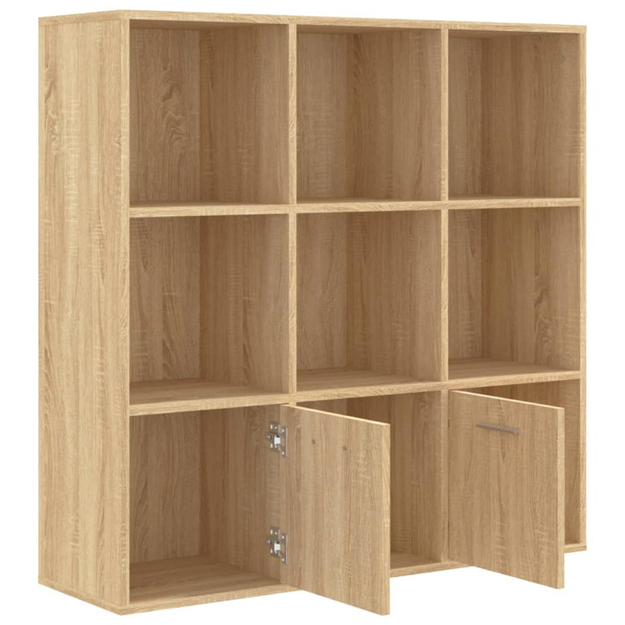 Boekenkast 98X30X98 Cm Spaanplaat Kleurig Sonoma eiken