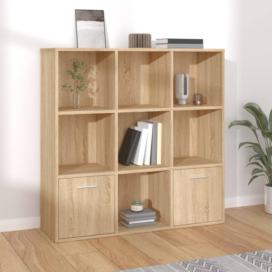 Boekenkast 98X30X98 Cm Spaanplaat Kleurig Sonoma eiken