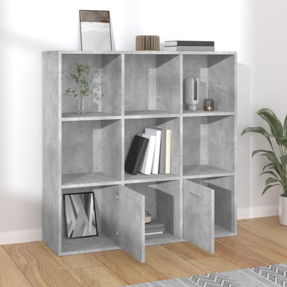 Boekenkast 98X30X98 Cm Spaanplaat Betongrijs