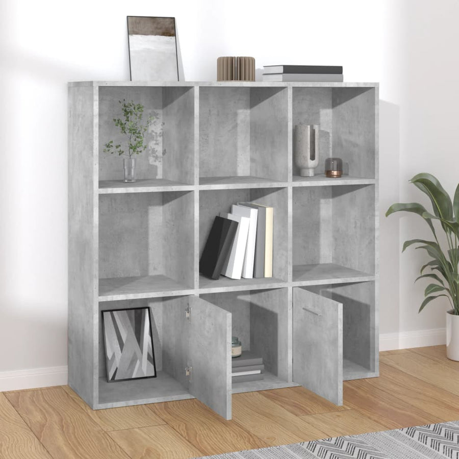 Boekenkast 98X30X98 Cm Spaanplaat Betongrijs