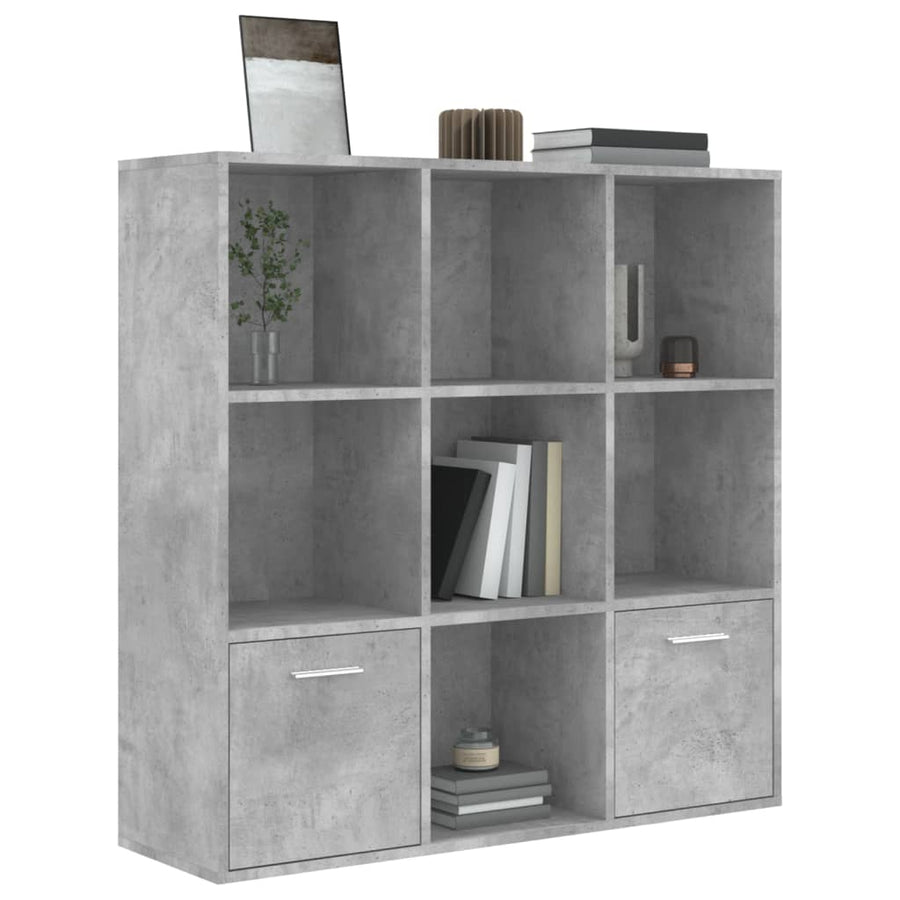 Boekenkast 98X30X98 Cm Spaanplaat Betongrijs