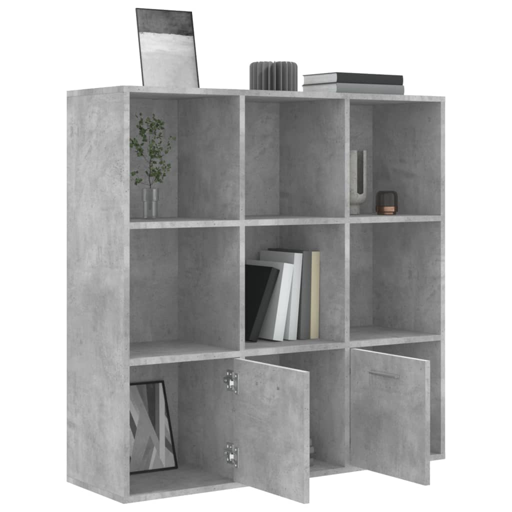 Boekenkast 98X30X98 Cm Spaanplaat Betongrijs