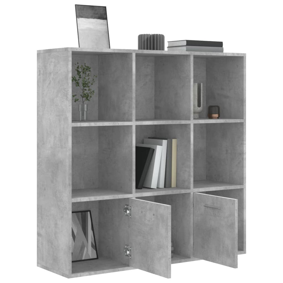 Boekenkast 98X30X98 Cm Spaanplaat Betongrijs