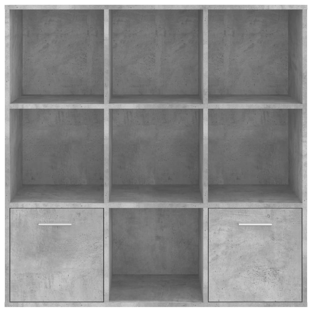 Boekenkast 98X30X98 Cm Spaanplaat Betongrijs