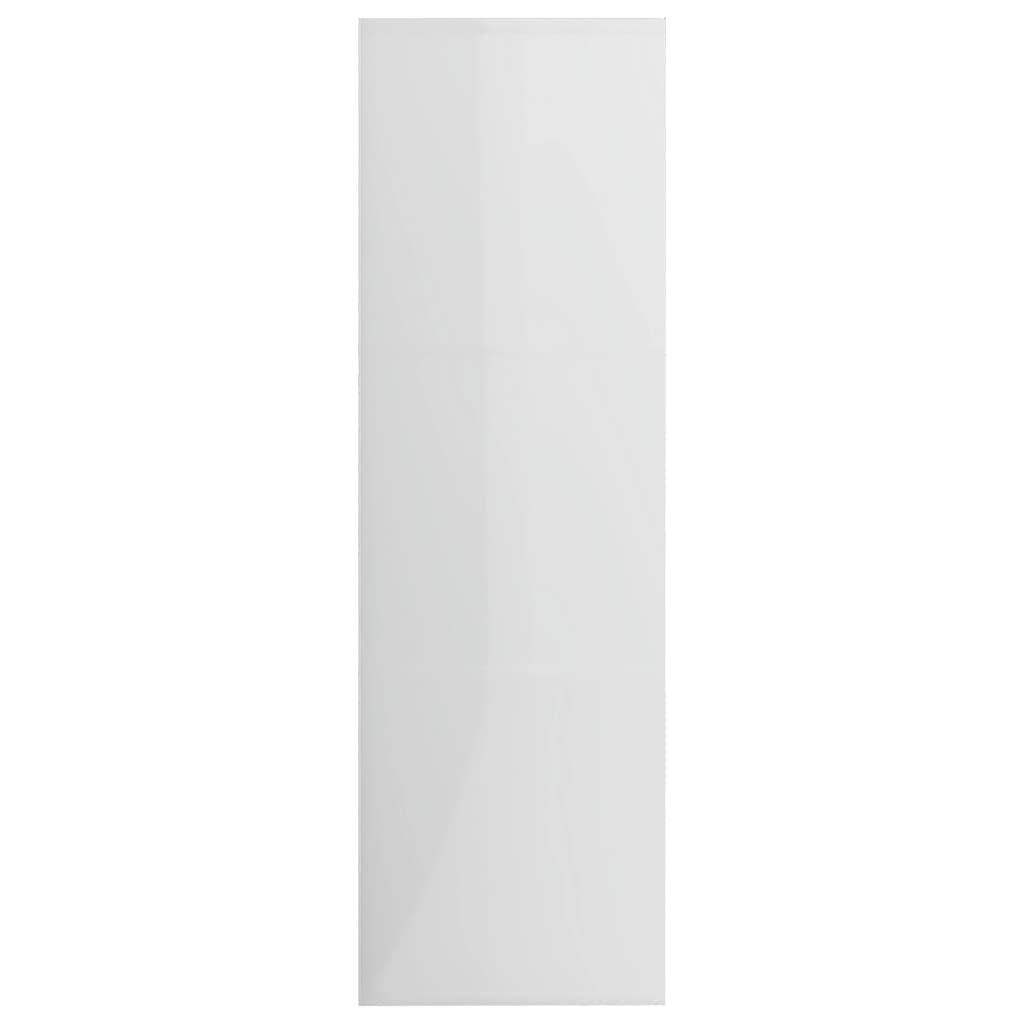 Boekenkast 98x30x98 cm bewerkt hout hoogglans wit