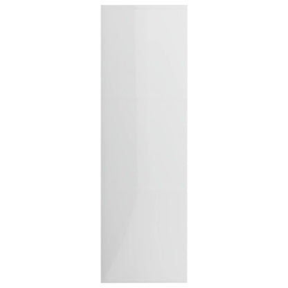 Boekenkast 98x30x98 cm bewerkt hout hoogglans wit