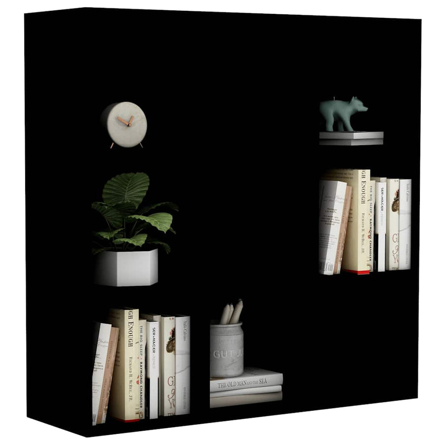 Boekenkast 98x29x97,5 cm bewerkt hout zwart