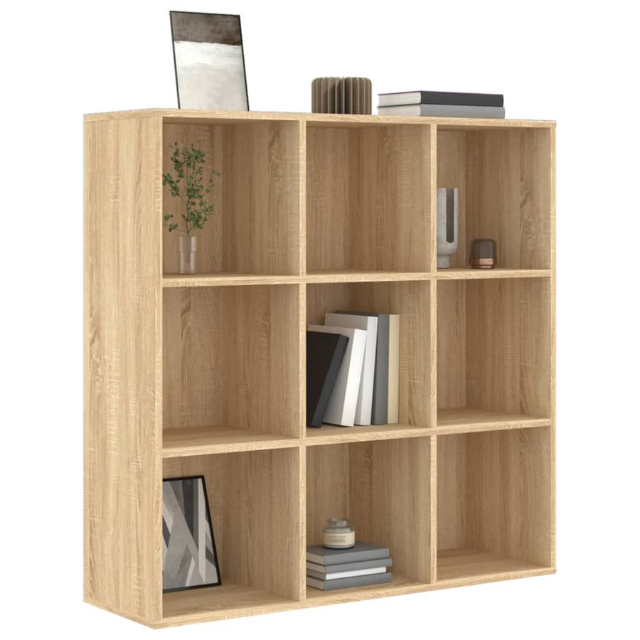 Boekenkast 98X29X97,5 Cm Bewerkt Hout Kleurig Sonoma eiken