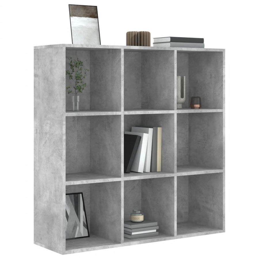 Boekenkast 98X29X97,5 Cm Bewerkt Hout Betongrijs