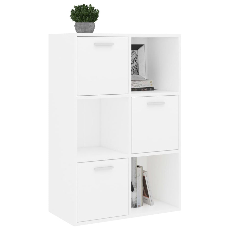 Opbergkast 60x29,5x90 cm bewerkt hout wit Wit