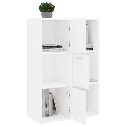 Opbergkast 60x29,5x90 cm bewerkt hout wit Wit