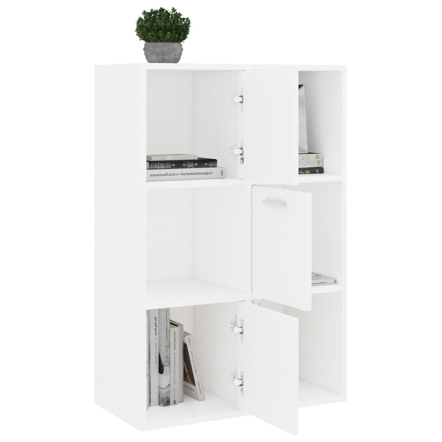 Opbergkast 60x29,5x90 cm bewerkt hout wit Wit