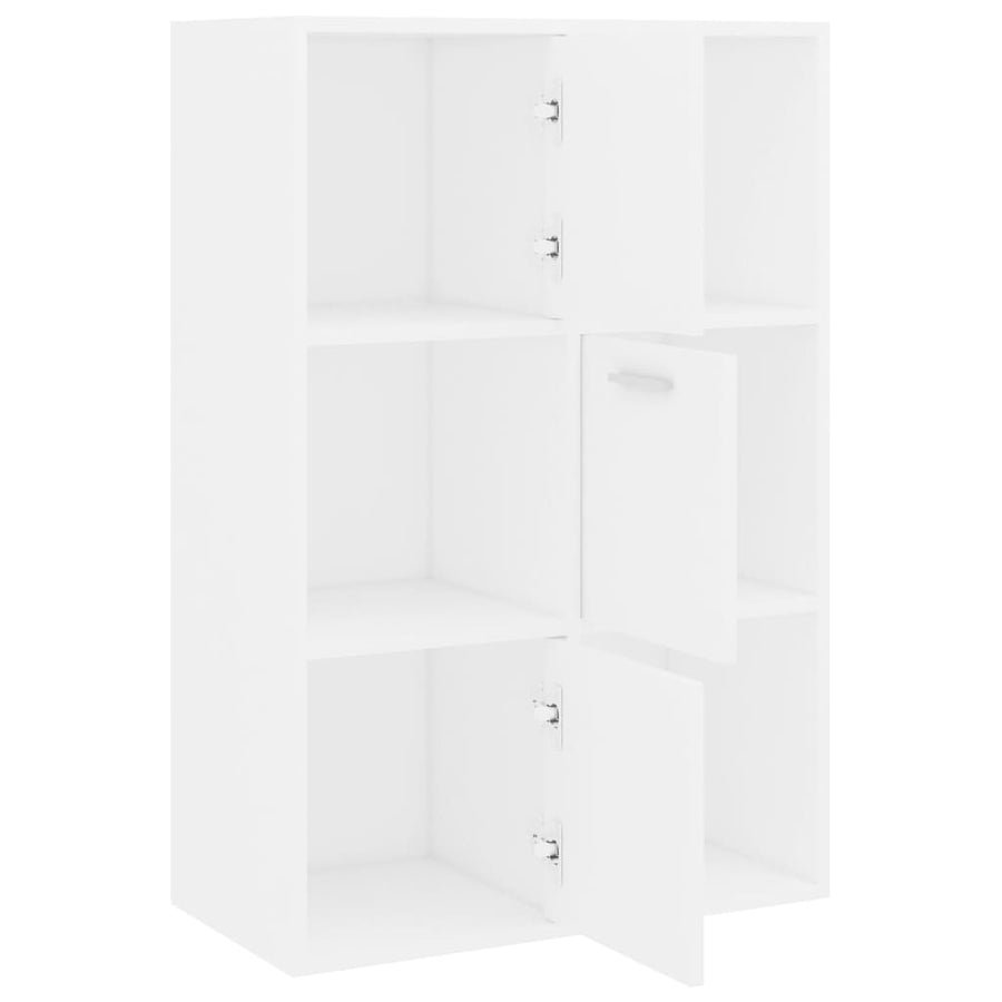 Opbergkast 60x29,5x90 cm bewerkt hout wit Wit