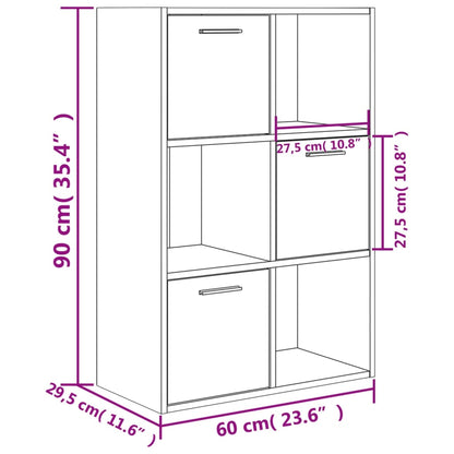 Opbergkast 60x29,5x90 cm bewerkt hout sonoma eikenkleurig Sonoma eiken