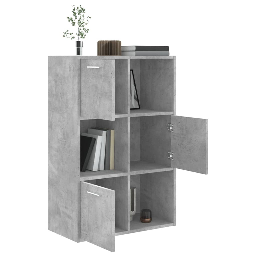 Opbergkast 60x29,5x90 cm bewerkt hout betongrijs Betongrijs