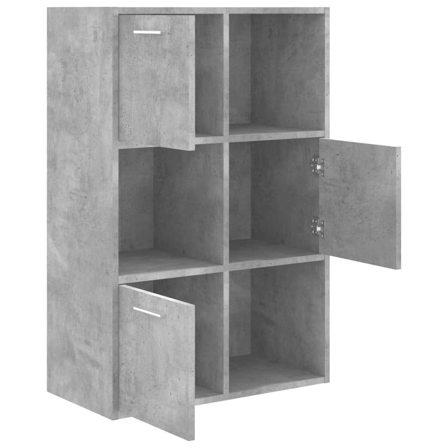 Opbergkast 60x29,5x90 cm bewerkt hout betongrijs Betongrijs