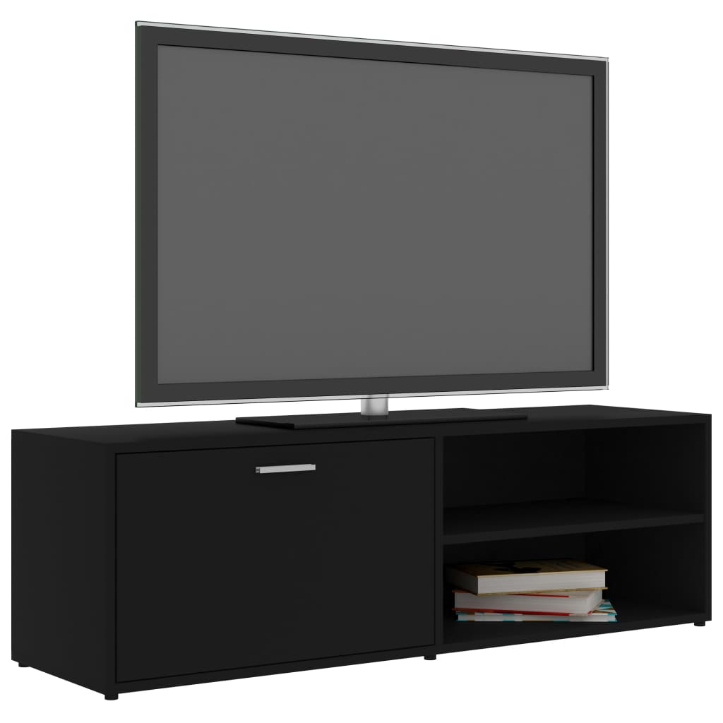 Tv-meubel 120x34x37 cm bewerkt hout zwart Zwart