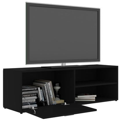 Tv-meubel 120x34x37 cm bewerkt hout zwart Zwart