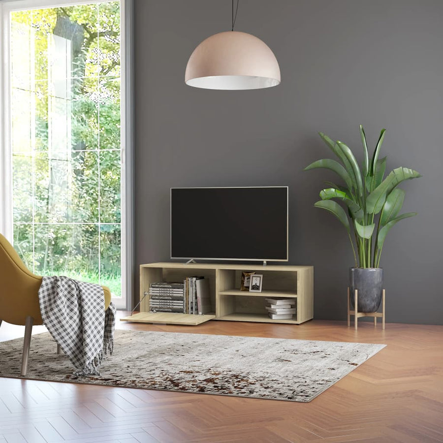Tv-meubel 120x34x37 cm bewerkt hout sonoma eikenkleurig Sonoma eiken