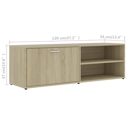 Tv-meubel 120x34x37 cm bewerkt hout sonoma eikenkleurig Sonoma eiken