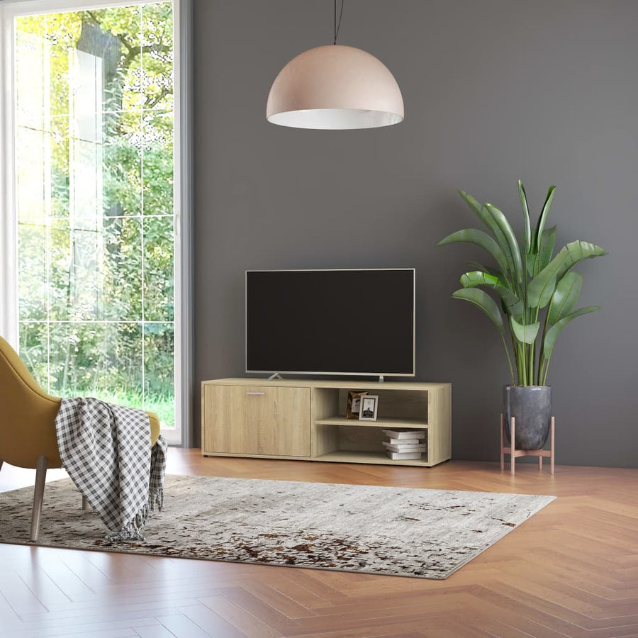 Tv-meubel 120x34x37 cm bewerkt hout sonoma eikenkleurig Sonoma eiken