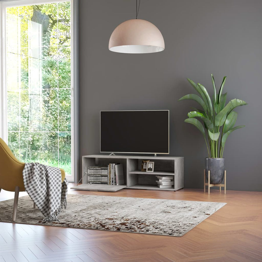 Tv-Meubel 20X34X37 Cm Bewerkt Hout Betongrijs