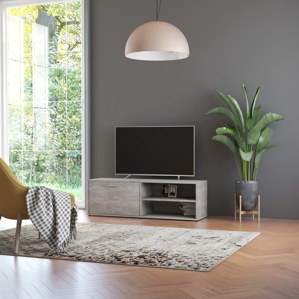 Tv-Meubel 20X34X37 Cm Bewerkt Hout Betongrijs