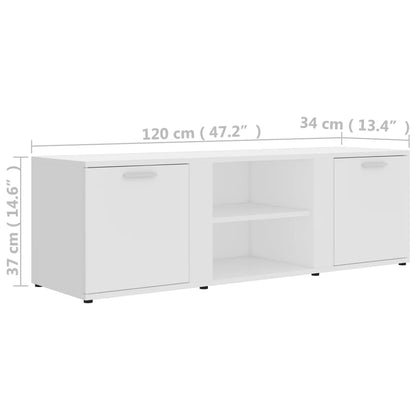 Tv-Meubel 20X34X37 Cm Bewerkt Hout Wit