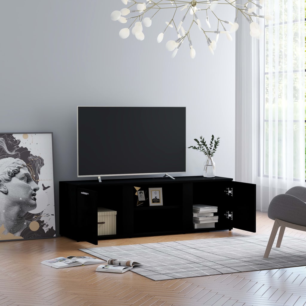 Tv-Meubel 20X34X37 Cm Bewerkt Hout Zwart