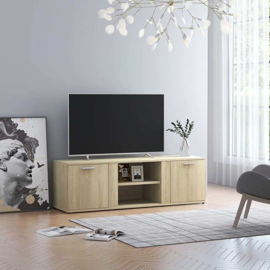 Tv-Meubel 20X34X37 Cm Bewerkt Hout Kleurig Sonoma eiken