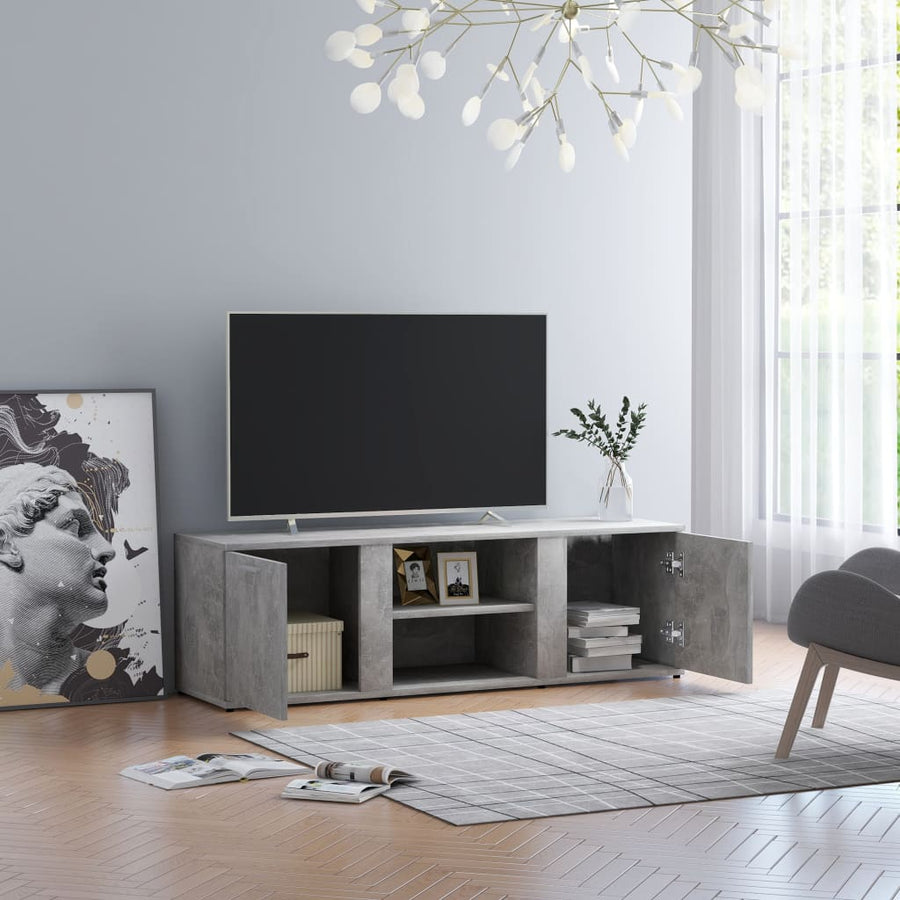 Tv-Meubel 20X34X37 Cm Bewerkt Hout Betongrijs