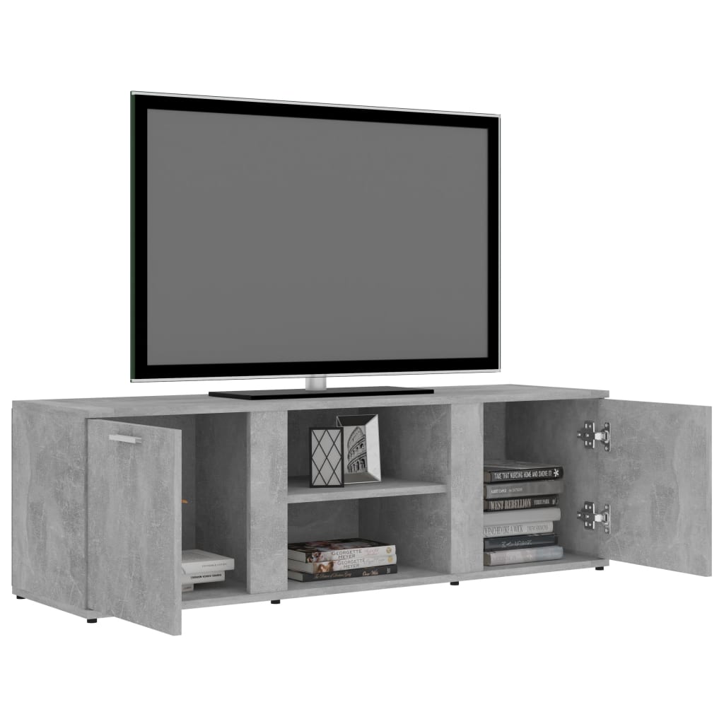 Tv-Meubel 20X34X37 Cm Bewerkt Hout Betongrijs