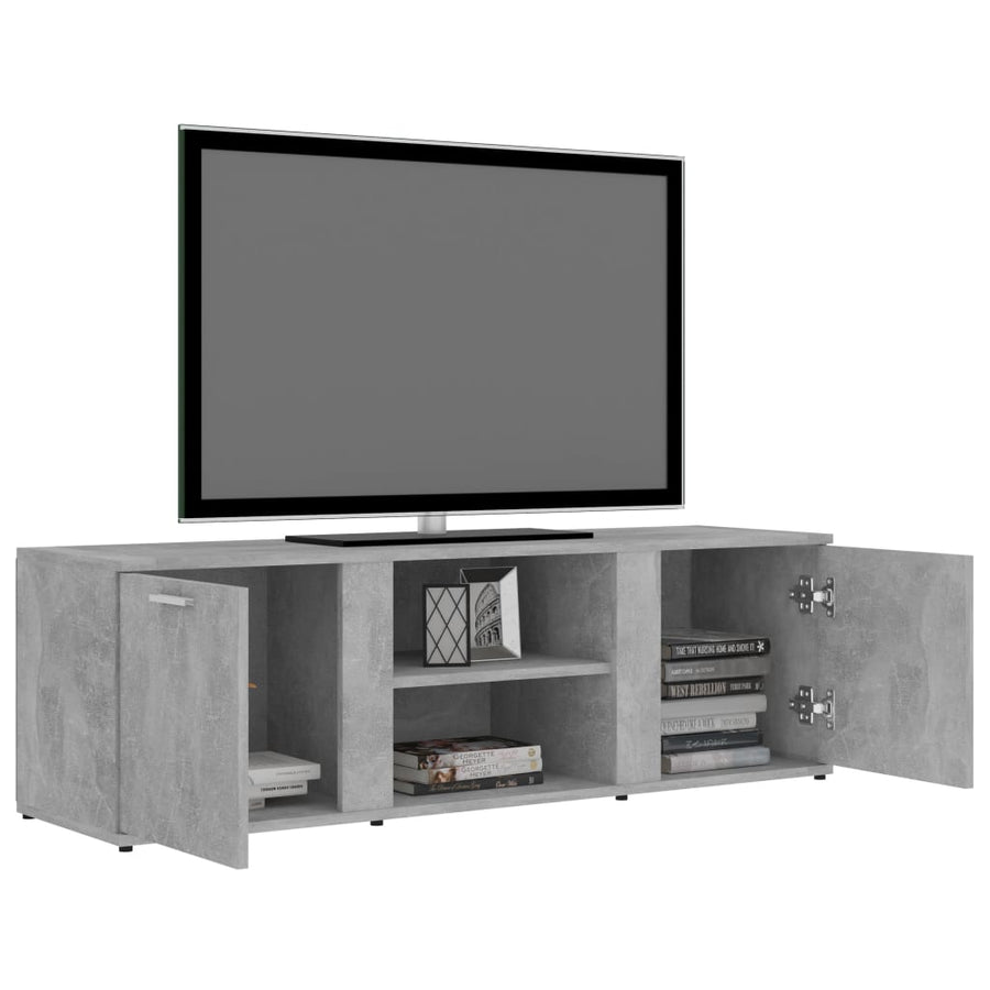 Tv-Meubel 20X34X37 Cm Bewerkt Hout Betongrijs