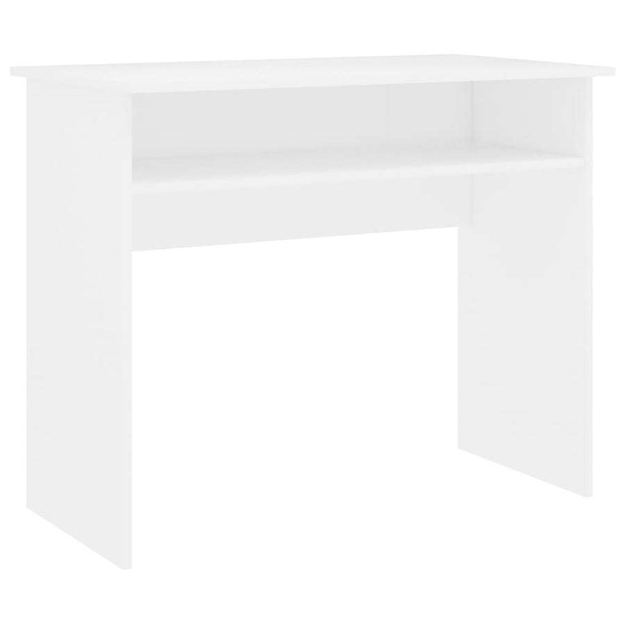 Bureau 90X50X74 Cm Bewerkt Hout Wit