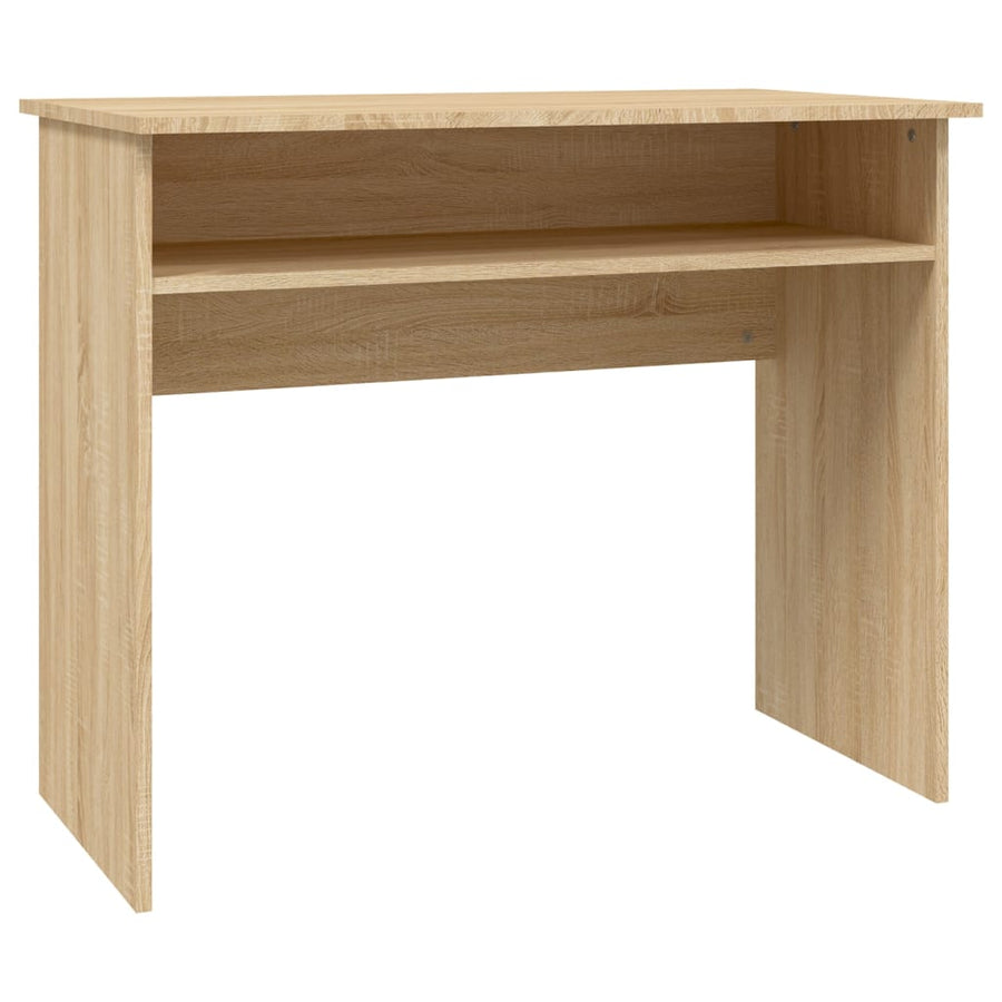 Bureau 90X50X74 Cm Bewerkt Hout Kleurig Sonoma eiken